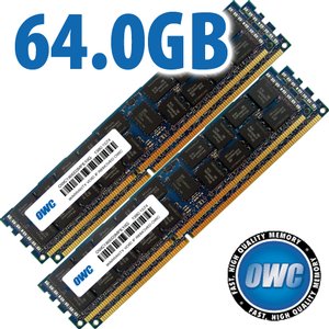 (*) 64.0GB (4 x 16GB) OWC PC3-14900 DDR3 1866MHz ECC Registered 240-Pin DIMM Memory Upgrade Kit